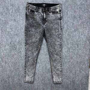 LULAROE Magic Waist Stretch Gray Wash Jeans Style L-161367 women's size 32 32x28